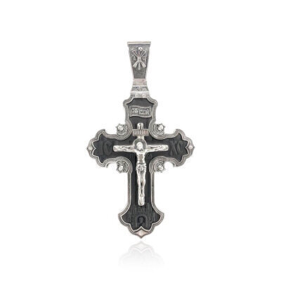 картинка Крест из серебра "Святой Георгий Победоносец" (97013) 